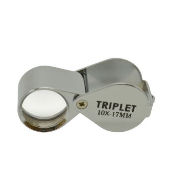 Lente pieghevole Triplet - 10x 17mm - Cromo