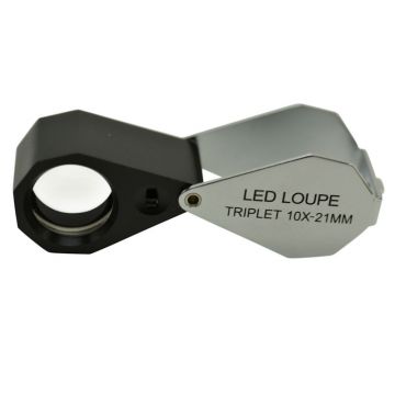Lente di precisione pieghevole - 10x 20,5mm - Triplet LED