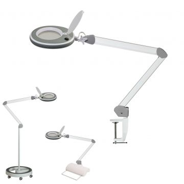 Lumeno #8213/8215 con lente d’ingrandimento + luce LED - Ø127mm - Vari ingrandimenti+