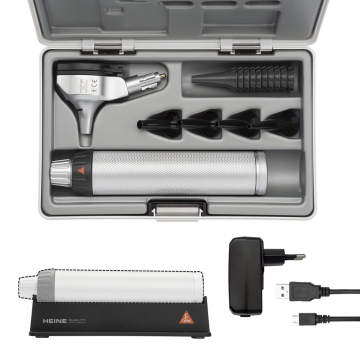 [B-141.28.388] - Set BETA F.O. 200 LED - USB Manico ricaricabile + Cavo USB + Alimentatore elettrica