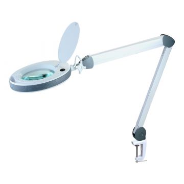 Lumeno Lampada con lente d’ingrandimento da banco - con morsetto da tavolo - 1,75x o 2,25x - 150mm