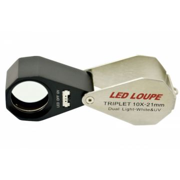 Lente di precisione pieghevole - 10x 20,5mm - Triplet UV / LED