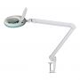 Lumeno #7213 con lente d’ingrandimento + luce LED - 1.75x (3dpt) - Ø127mm - Bianco - morsetto da tavolo thumbnail